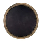 Miroir Mural Rond de 29 po avec Cadre en Métal Texturé – Accent Décoratif Bronze et Cuivre pour la Maison et le Bureau