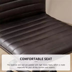 Chaise de bureau sans accoudoirs – Similicuir dossier mi-haut pivotante à 360° et réglable