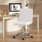 Chaise de bureau sans accoudoirs – Similicuir dossier mi-haut pivotante à 360° et réglable