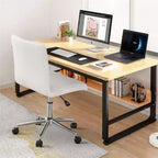 Chaise de bureau sans accoudoirs – Similicuir dossier mi-haut pivotante à 360° et réglable