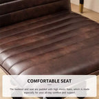 Chaise de bureau sans accoudoirs – Similicuir dossier mi-haut pivotante à 360° et réglable
