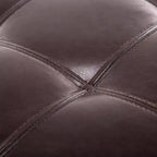 Banc de rangement ottoman en similicuir de 130 cm – Coffre capitonné à couvercle relevable pour salon et entrée