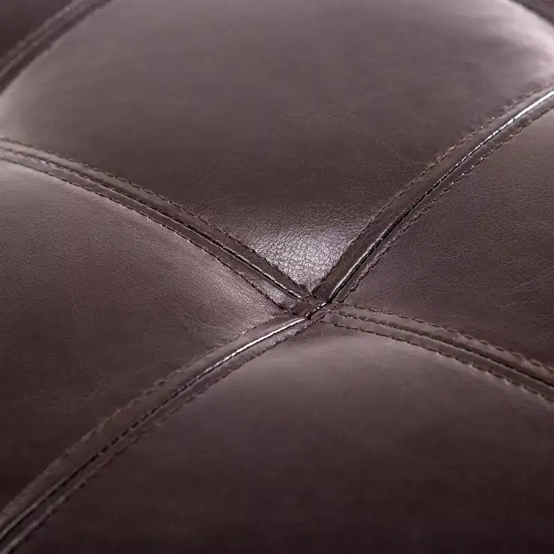 Banc de rangement ottoman en similicuir de 130 cm – Coffre capitonné à couvercle relevable pour salon et entrée