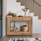 Console de ferme, table de canapé rustique de 120 cm avec étagère pour entrée, couloir, derrière le canapé (Naturel)