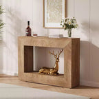 Console de ferme, table de canapé rustique de 120 cm avec étagère pour entrée, couloir, derrière le canapé (Naturel)