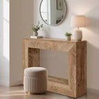 Console de ferme, table de canapé rustique de 120 cm avec étagère pour entrée, couloir, derrière le canapé (Naturel)