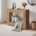 Console de ferme, table de canapé rustique de 120 cm avec étagère pour entrée, couloir, derrière le canapé (Naturel)