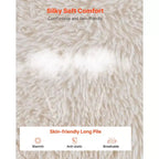 Fauteuil poire pour adultes avec accoudoirs – Peluche moelleuse et rembourrage en mousse haute densité, beige