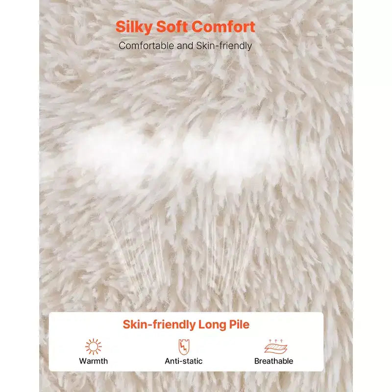 Fauteuil poire pour adultes avec accoudoirs – Peluche moelleuse et rembourrage en mousse haute densité, beige