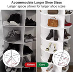 Tour à chaussures rotative à 360° – Tour de rangement pivotante blanche pour entrée et placard