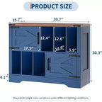 Meuble de rangement pour disques vinyles de ferme 39" – Meuble de lecture en bois avec 2 portes de grange pour le salon