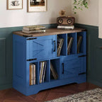 Meuble de rangement pour disques vinyles de ferme 39" – Meuble de lecture en bois avec 2 portes de grange pour le salon