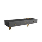 Coiffeuse murale flottante avec tiroir – Meuble de maquillage polyvalent pour chambre et salle de bain, Noir