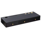 Coiffeuse murale flottante avec tiroir – Meuble de maquillage polyvalent pour chambre et salle de bain, Noir