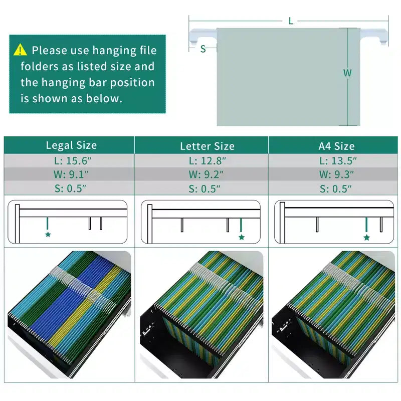 Meuble de rangement mobile à 3 tiroirs avec serrure – Entièrement en acier anti-basculement, blanc, convient aux formats A4/Letter pour le bureau et la maison