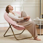 Fauteuil rond en fausse fourrure – Fauteuil rond confortable de taille adulte pour chambre et salon