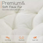 Fauteuil rond en fausse fourrure – Fauteuil rond confortable de taille adulte pour chambre et salon
