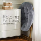 Fauteuil rond en fausse fourrure – Fauteuil rond confortable de taille adulte pour chambre et salon