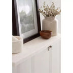 Étagère murale en marbre de 50,8 cm – Étagère flottante décorative blanche et dorée