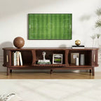 JVNOXKModern Farmhouse TV Stand for 75 TVs, Wood Entertainment Center with Storage Cabinet, TV Console Table for Living Room