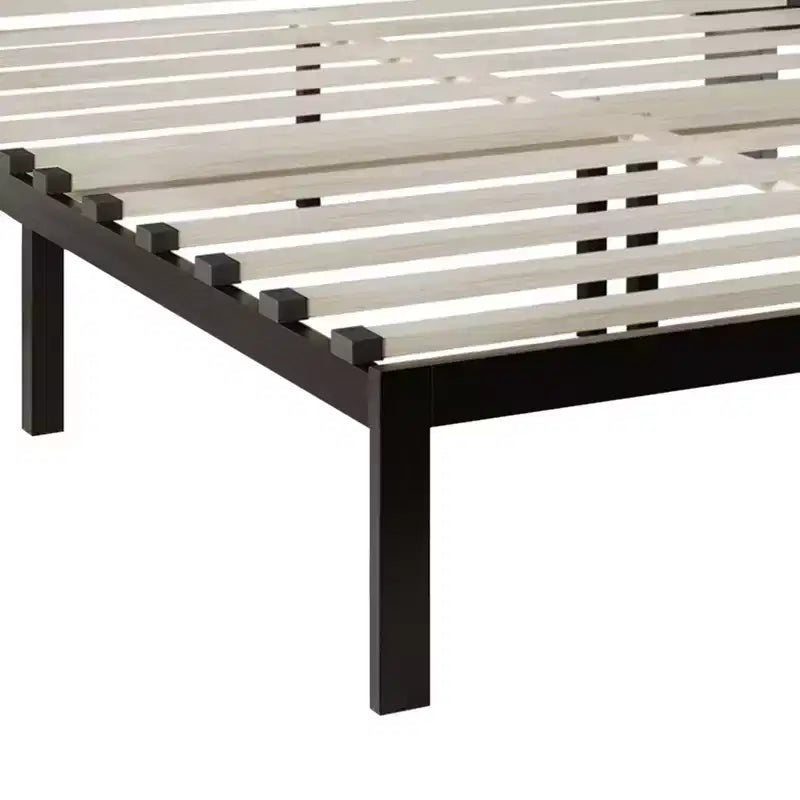 Lit plateforme rembourré en lin – Cadre de lit moderne à profil bas pour chambre à coucher