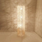 Lampadaire LED en rotin à brancher pour salon