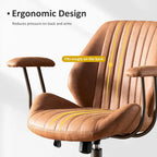 Chaise de bureau ergonomique en suède avec support lombaire
