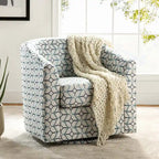 Fauteuil Cuenca moderne en tissu avec piètement pivotant