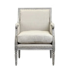 Fauteuil en bois blanc cassé Burnham Home Designs, collection Prentice