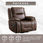 Fauteuil releveur confortable avec massage chauffant, porte-gobelet et port USB