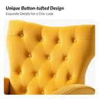 Chaise touffetée Abadiana avec accent et piètement en métal