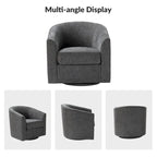 Fauteuil Cuenca moderne en tissu avec piètement pivotant