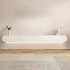 Meuble TV flottant en bois blanc avec rangement pour le salon
