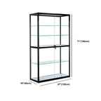 Vitrine rectangulaire contemporaine en verre noir