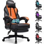 Chaise de jeu style course BOSSIN, fauteuil gamer grande taille 300 lb, chaise d'ordinateur à dossier haut