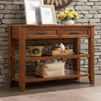 Table console de 42 po avec tiroirs et étagères à niveaux
