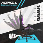 Chaise de jeu avec repose-pieds - Chaise de bureau ergonomique