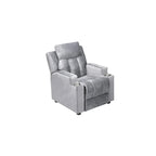 Fauteuil inclinable de luxe pour enfants avec repose-pieds, appuie-tête et 2 porte-gobelets, en microfibre, pour les enfants de 3 ans et plus