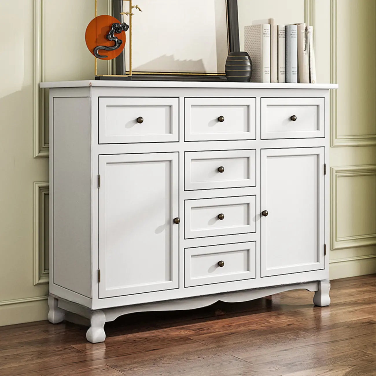 Meuble d'appoint rustique en bois marron pour salon