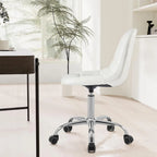 Chaise de bureau à domicile sans accoudoirs Javlergo, chaise de bureau d'ordinateur réglable en hauteur avec roulettes