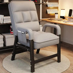 Chaise de bureau moderne à 4 pieds, rembourrée, gris