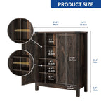 Meuble de rangement pour chaussures Moasis à 5 niveaux et 20 paires avec portes doubles pour entrée