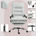 Fauteuil de bureau massant, chauffant et inclinable en microfibre Vinsetto avec vibrations