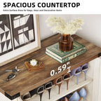 Meuble de rangement pour chaussures Moasis à 5 niveaux et 20 paires avec portes doubles pour entrée