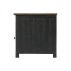 Table d'appoint de chevet Monterey en bois massif avec prises de courant cachées
