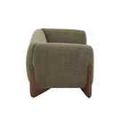 Canapé 2 places en tissu bouclé vert de 160 cm pour salon