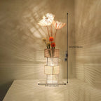 Lampadaire LED en rotin à brancher pour salon