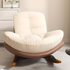 Fauteuil à bascule scandinave rembourré avec ottoman en option