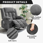 Fauteuil inclinable télécommandé avec fonction chauffage et massage