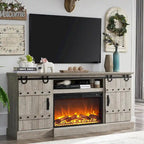Meuble TV Cheminée de Ferme, Meuble Multimédia, Console Multimédia